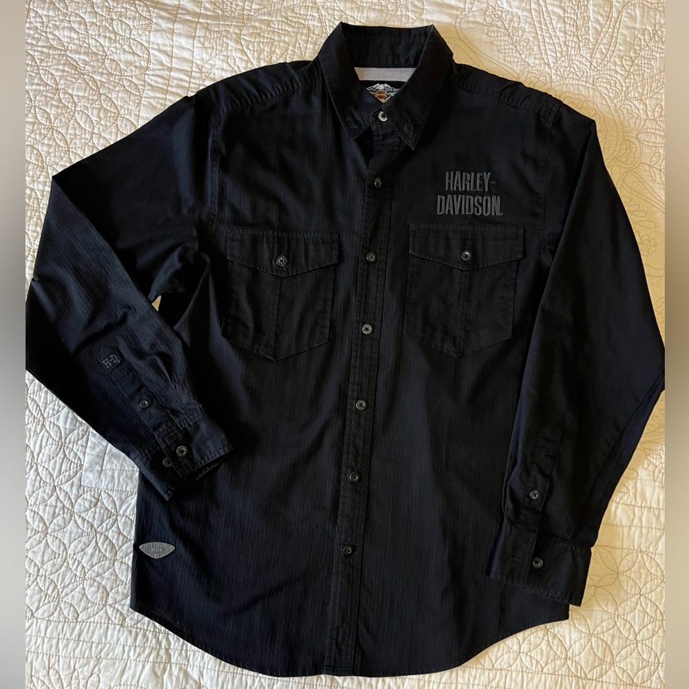 Men’s Harley long sleeve black shirt